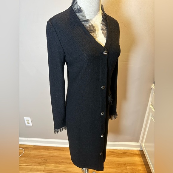 Vintage Steve Fabrikant Signature Black Wool Dress - Size S - Picture 12 of 12